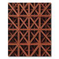 Rust Orange Geometric Truss Rug