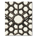 Geometric Brown Honeycomb Architectural Rug