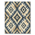 Earthy Indigo Tribal Diamond Medallion Rug