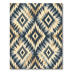 Earthy Indigo Tribal Diamond Medallion Rug