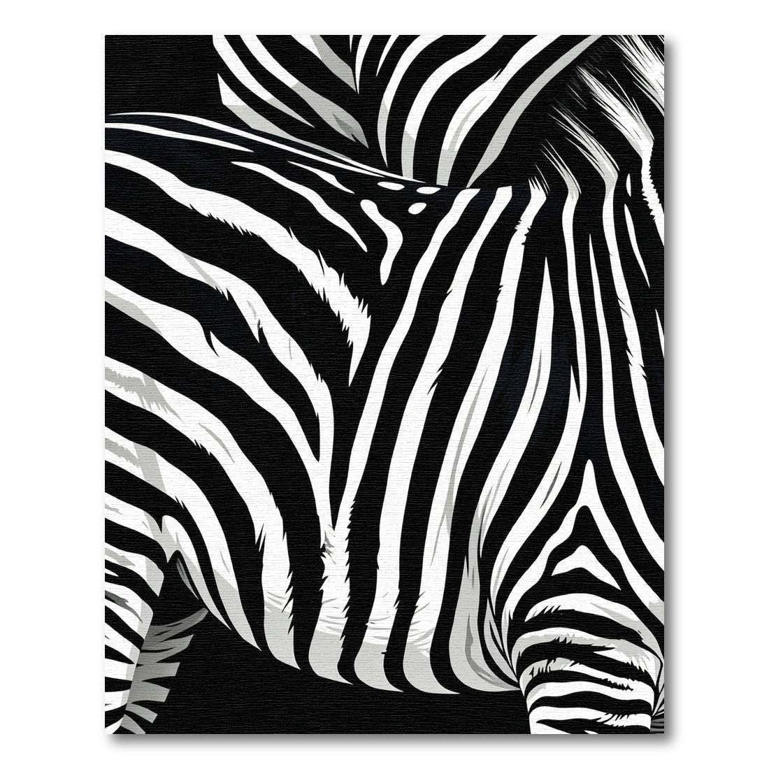 Bold Monochrome Zebra Animal Stripe Rug