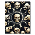 Celestial Skull Eclipse Gothic Focal Point Rug