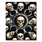 Celestial Skull Eclipse Gothic Focal Point Rug