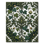 Emerald Vines Damask Garden Rug