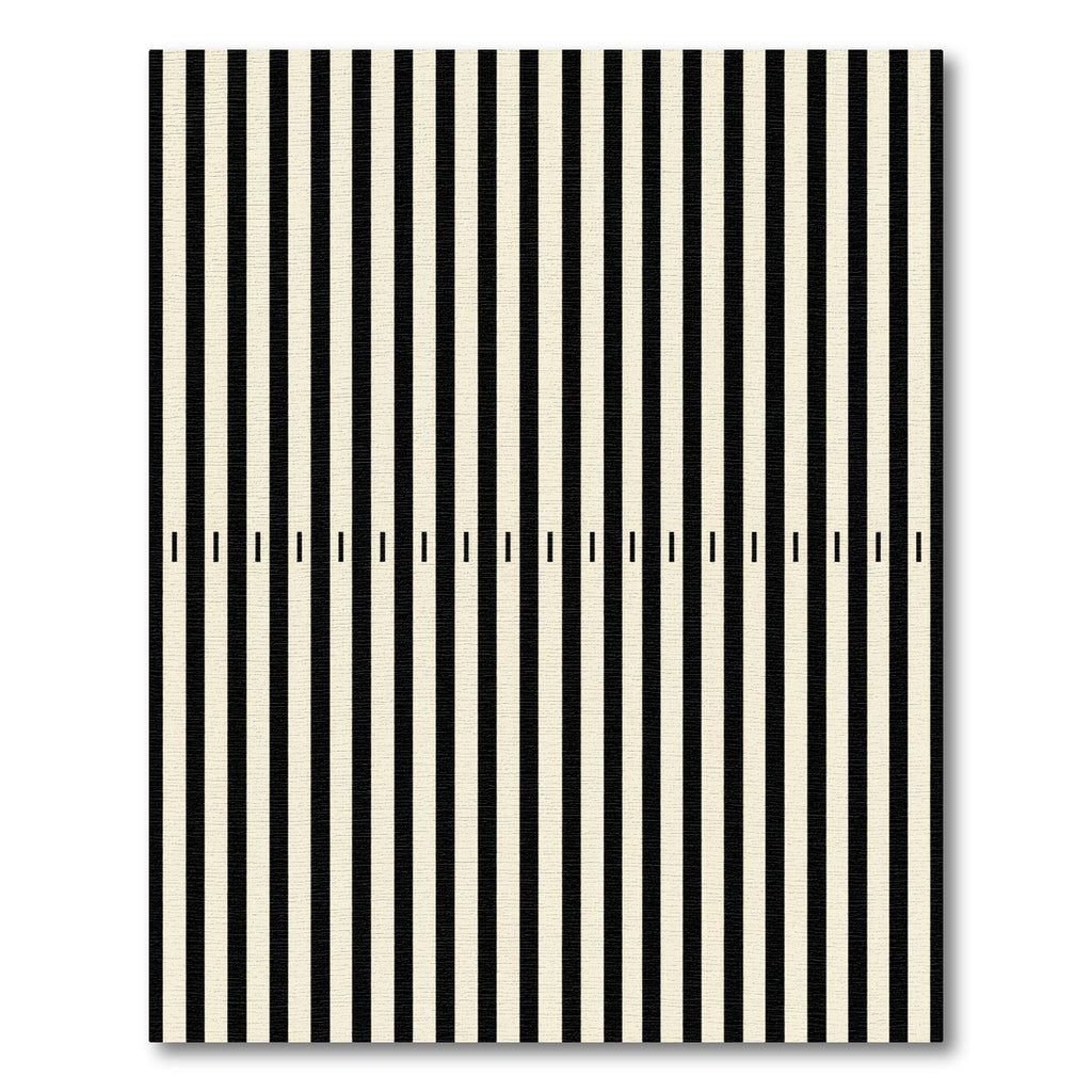 Black White Vertical Stripe Rug