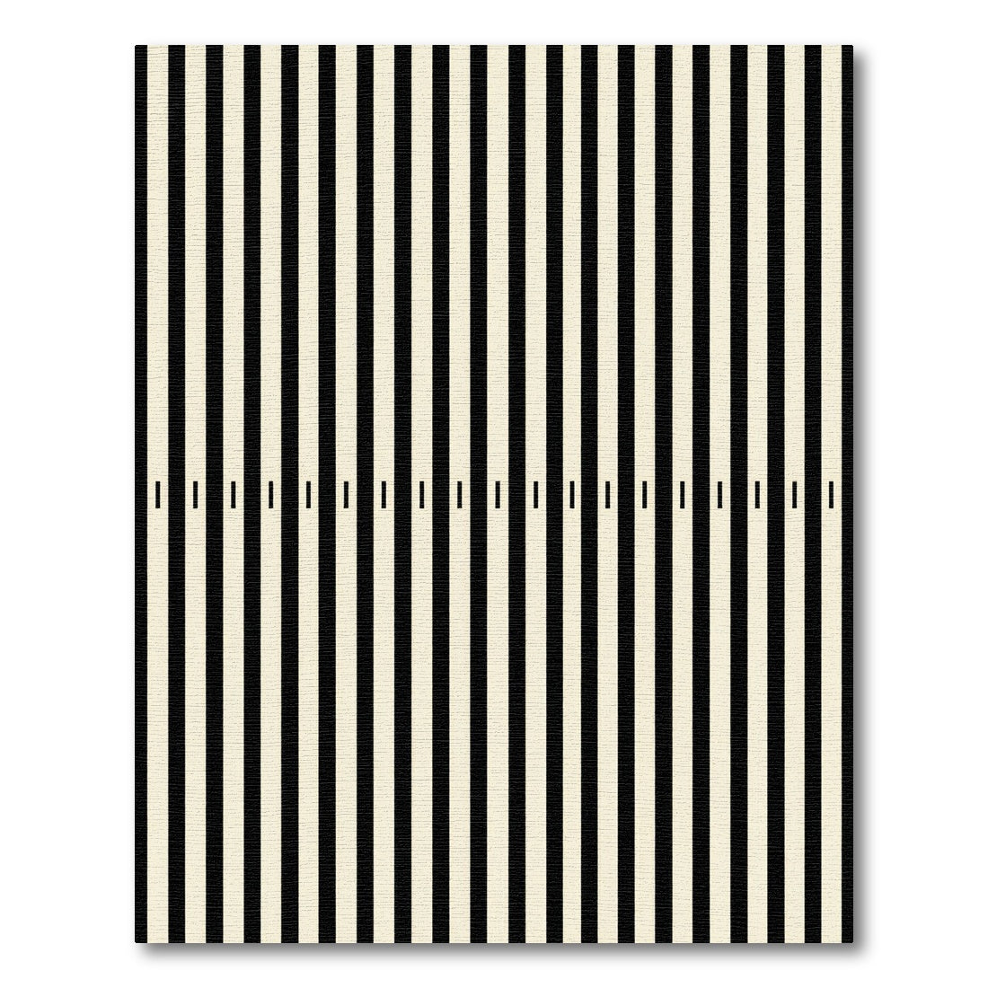Black White Vertical Stripe Rug