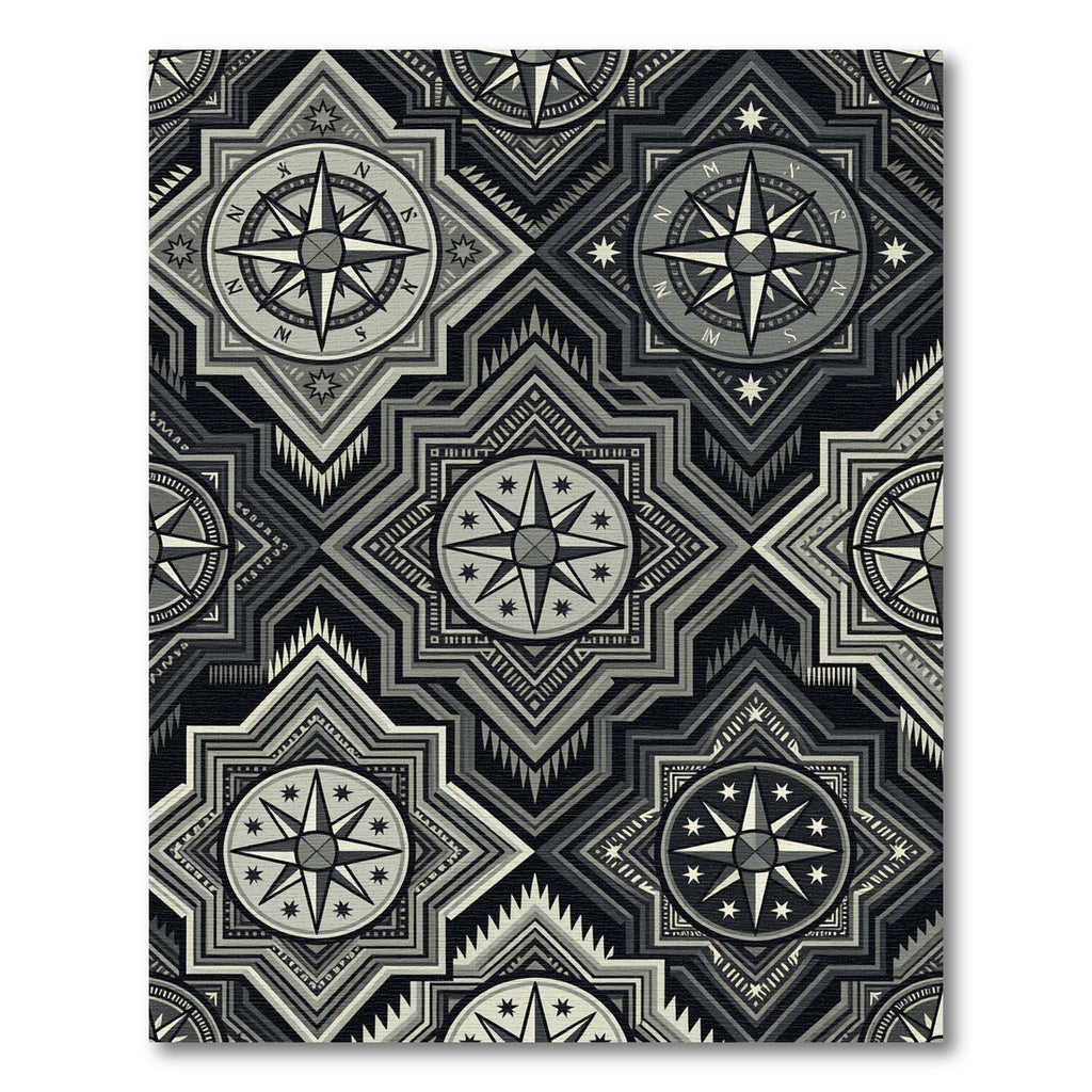 Monochromatic Compass Star Geometric Rug