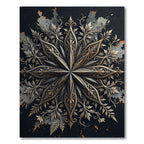 Ornate Gold Filigree Starburst Medallion Rug