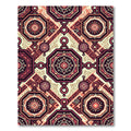 Ornate Crimson Geometric Chain Medallions Rug