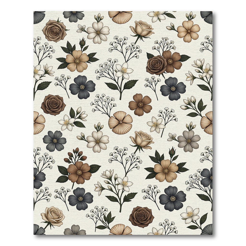 Vintage Floral Rose Bouquet Rug