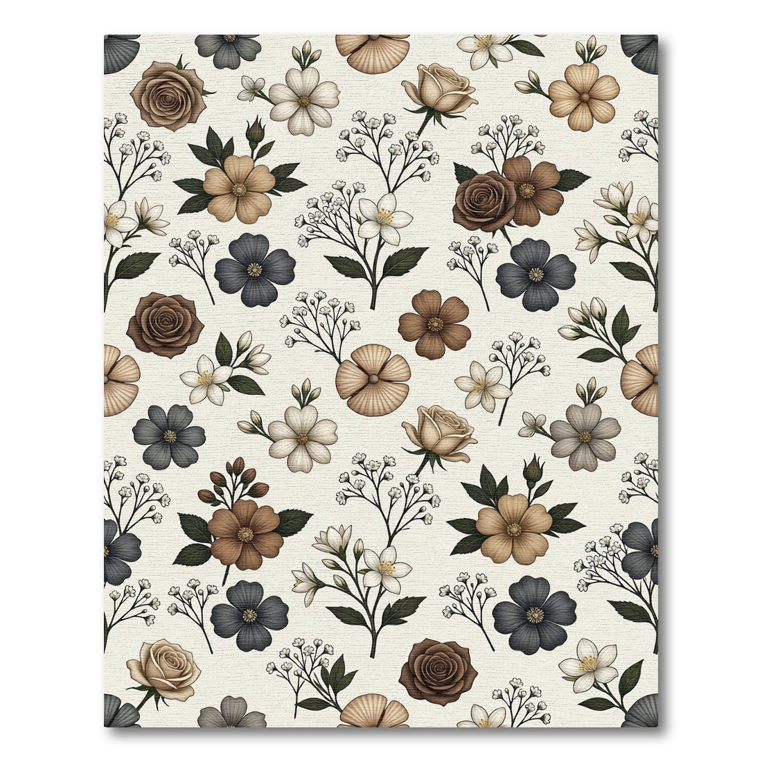 Vintage Floral Rose Bouquet Rug