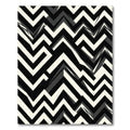 Monochrome Jagged Zigzag Landscape Rug