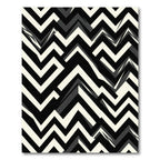 Monochrome Jagged Zigzag Landscape Rug