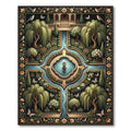 Enchanted Garden Willow Floral Fountain Rug