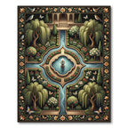 Enchanted Garden Willow Floral Fountain Rug