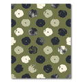 Olive And Cream Brushstroke Circles Rug