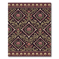Deep Red Floral Medallion Fish Rug