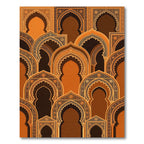 Terracotta Arches Intricate Geometric Arrangement Rug