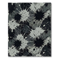 Monochrome Black and Gray Ink Splatter Rug