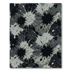Monochrome Black and Gray Ink Splatter Rug