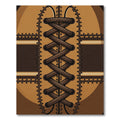 Vintage Brown Laced Football Texture Rug