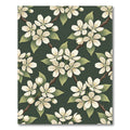 Elegant Apple Blossom Dark Green Tones Rug