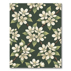 Elegant Apple Blossom Dark Green Tones Rug