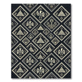 Geometric Eagle Pyramid Dark Cream Rug