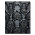 Monolithic Gray Ornate Archway Rug