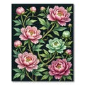 Elegant Blush Peony Floral Garden Rug