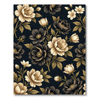 Elegant Monochrome Floral Arrangement Rug