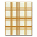 Modern Mustard Gold Plaid Grid Rug
