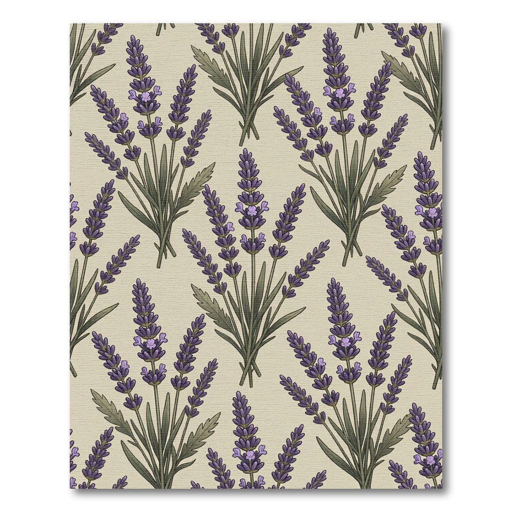 Purple Lavender Botanical Arrangement Rug