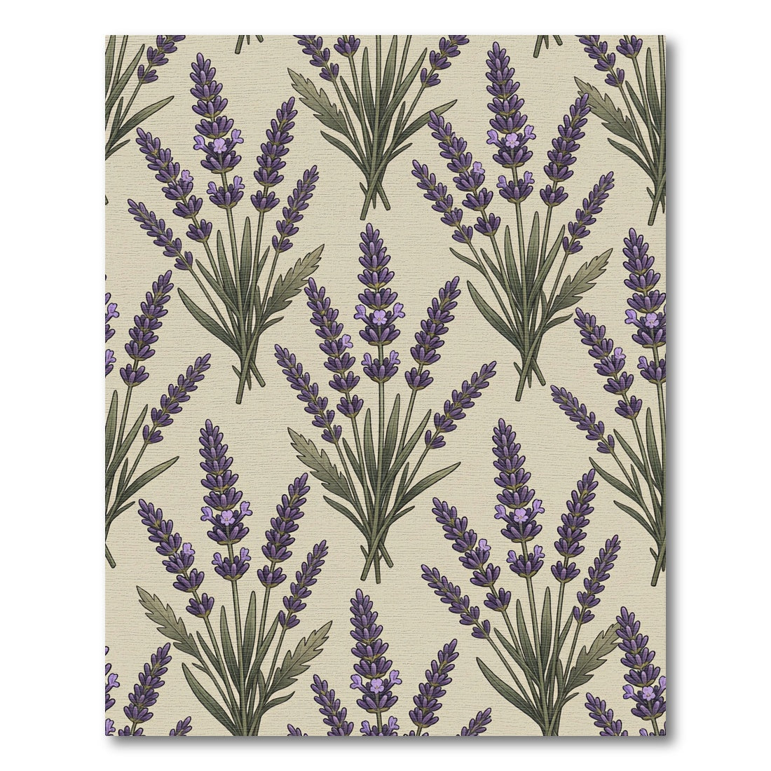 Purple Lavender Botanical Arrangement Rug