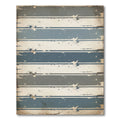 Muted Blue Neutral Stripe Splatter Rug