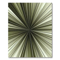Olive Green Radiant Sunburst Abstract Rug