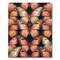 Coral Peach Butterfly Garden Rug