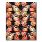 Coral Peach Butterfly Garden Rug