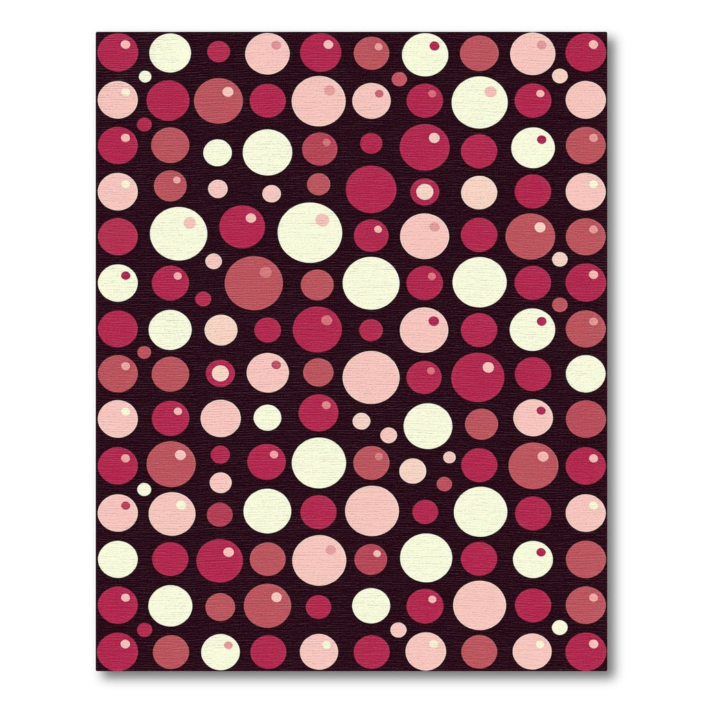 Retro Cherry Red Bubble Scatter Rug
