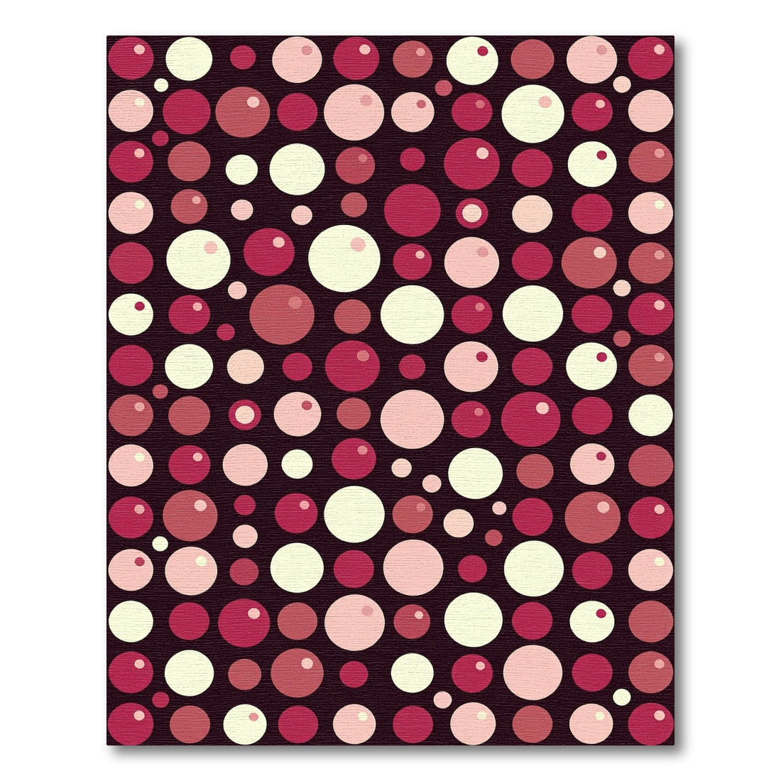 Retro Cherry Red Bubble Scatter Rug
