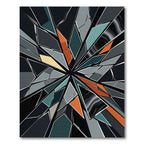 Modern Geometric Shattered Glass Rug