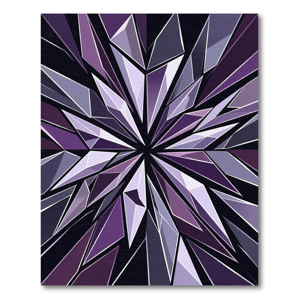 Geometric Amethyst Crystal Radial Star Rug