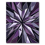 Geometric Amethyst Crystal Radial Star Rug