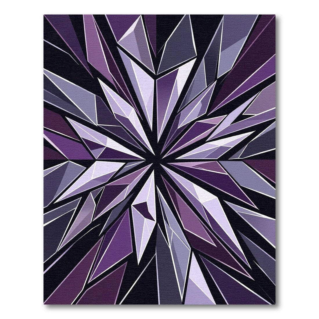 Geometric Amethyst Crystal Radial Star Rug