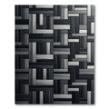 Monochrome Geometric Interlocking Wood Grain Parquet Rug