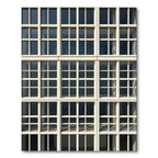 Modern Beige Grid Window Rug
