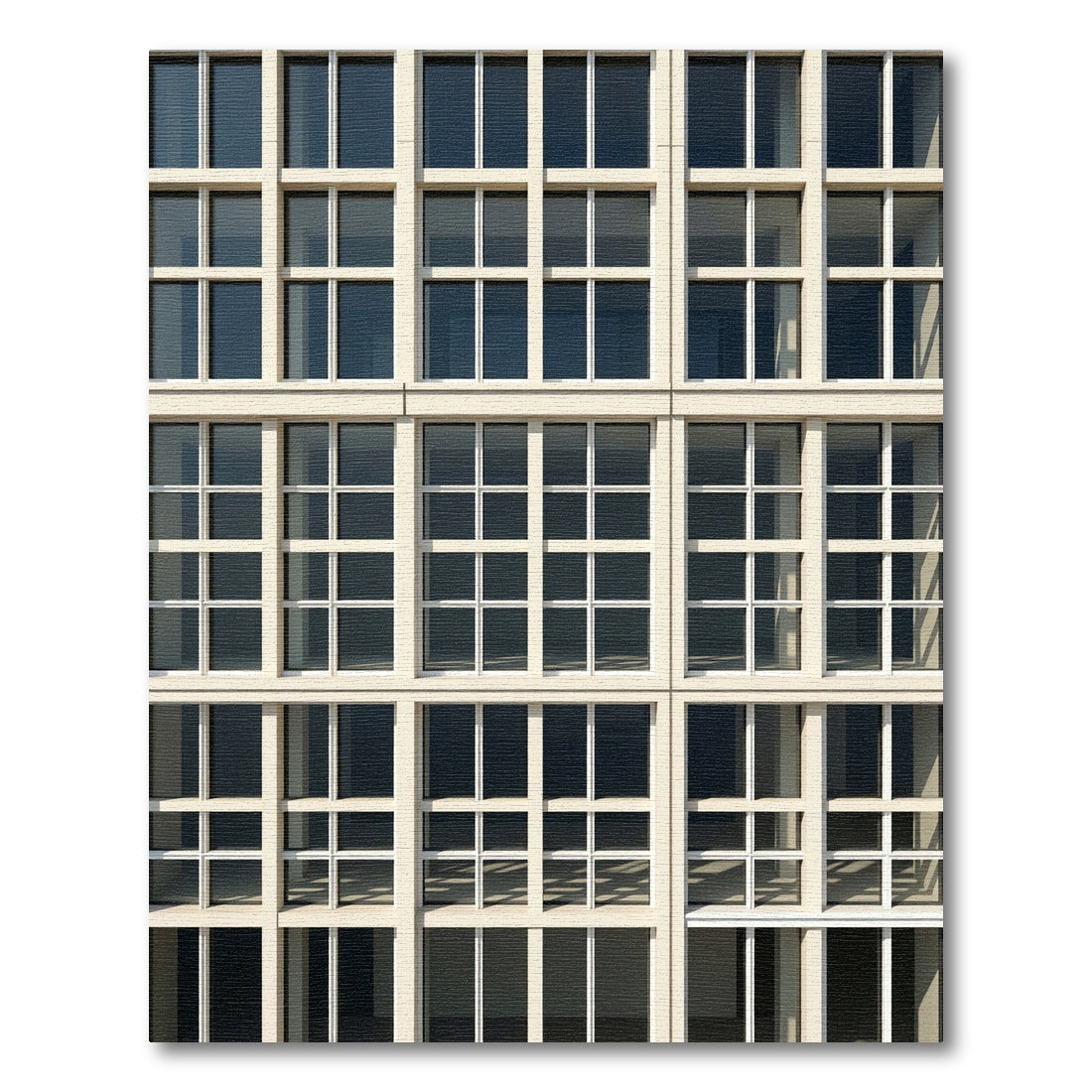 Modern Beige Grid Window Rug