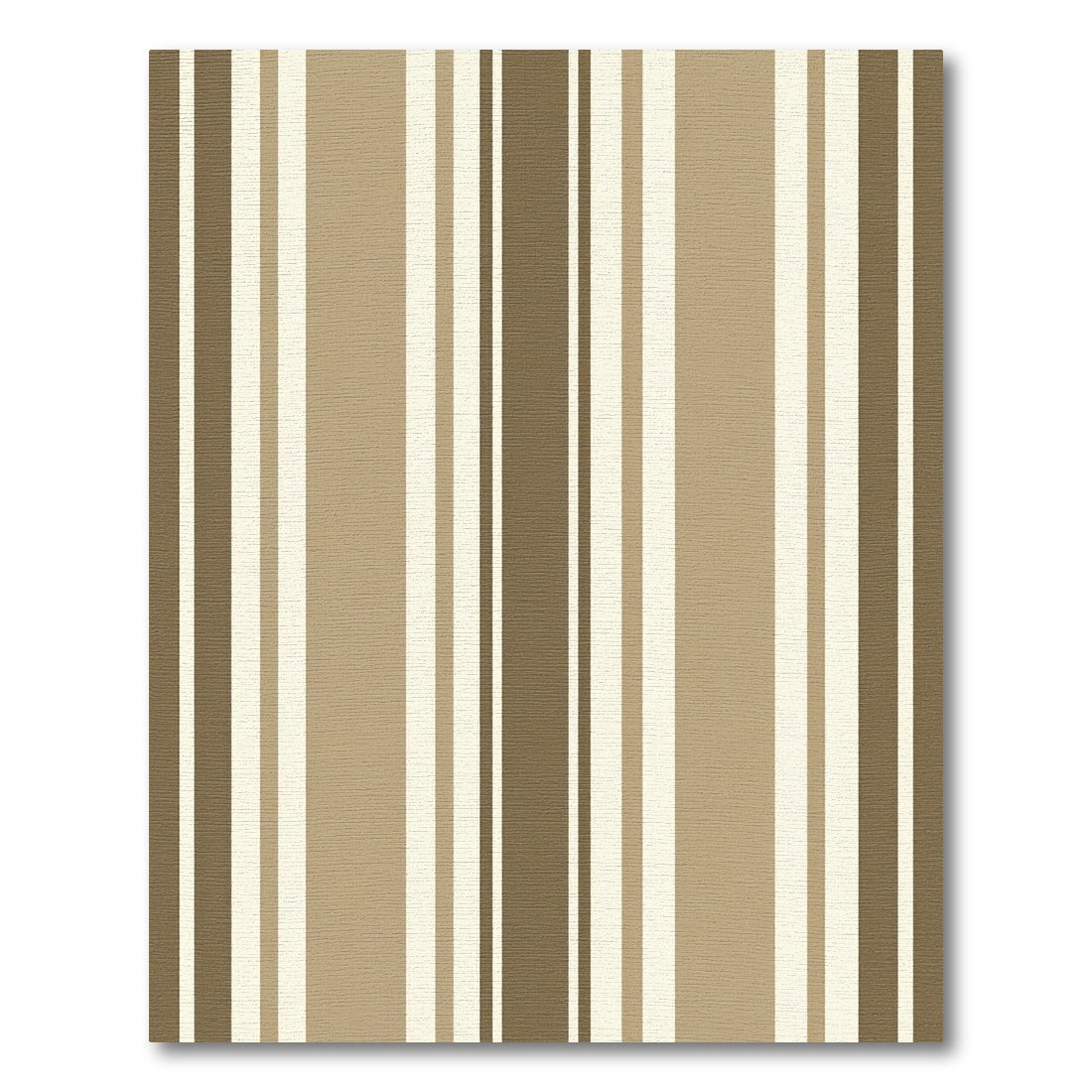 Modern Taupe and Cream Vertical Stripe Rug