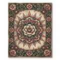 Vintage Pink Floral Camellia Medallion Rug