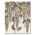 Cream Wisteria Vine Botanical Art Rug